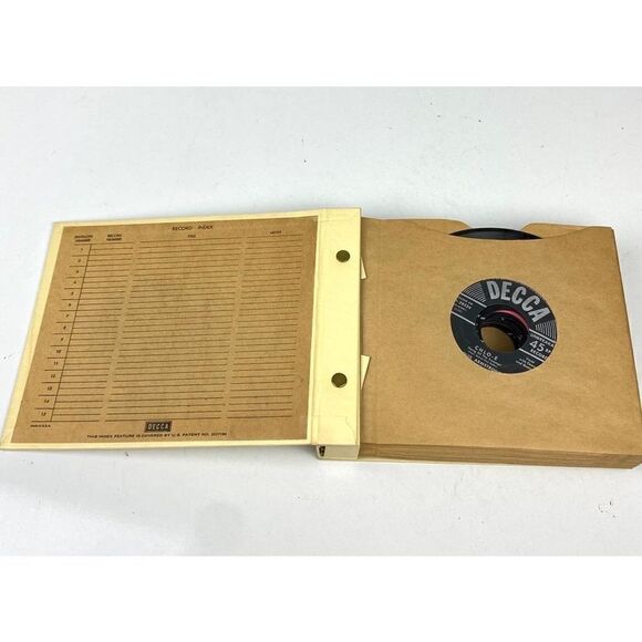 Vtg Record Album & 18 45 RPM Vinyl Records Louis Armstrong Dream a Little Dream - Picture 4 of 11